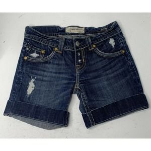 MEK DENIM Gold Coast Bermuda Jean Shorts Size 25